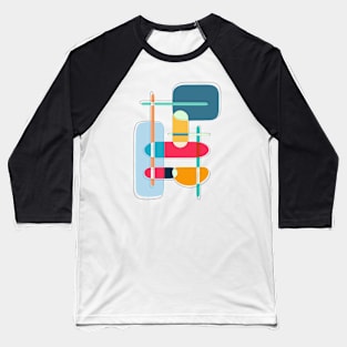 Minimalist Abstract Shapes Art XI Baseball T-Shirt